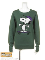 【X-girl × SNOOPY】SNOOPY KNIT TOP/NAVY