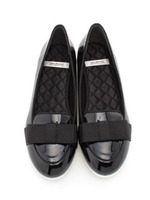 【abcdevol】ソールラバーリボンフラットパンプス/ブルー