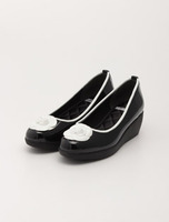 【abcdevol】モールドレインパンプス/ベージュ