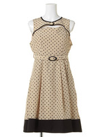 【an another angelus】フロント開きドットノースリーブOP/LIGHT BEIGE