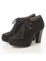 【glifeed】レースアップモカブーティー/ボルドー