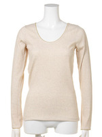 【mystic】テレコGOLDデープ付ロンティー/ブラック