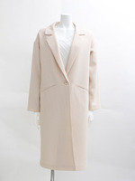 【宮田聡子さんカタログ着用】ミモレ丈チェスターコート/ピンク