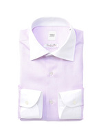 アルビニマイクロドットヘリンボンシャツ/ベビーピンク(071)