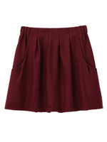 ウールジョーゼットスカート/オレンジ系(065)