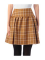 ウエスト切り替え チェックフレアスカート/イエロー系(033)
