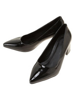 エナメルパンプス/ブラック