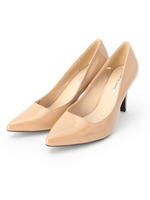 エナメルポインテッドパンプス/ガンメタリック(018)