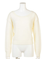 ガーターショートニットTOP/LIME