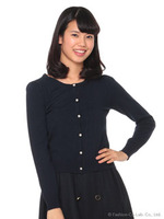 キャンディーカラーニットカーデ/ネイビー