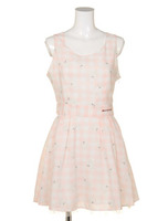 ギンガムキャットワンピース/パープル