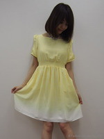 ギンガムグラデーションワンピース/ネイビー