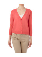 クローバーボタンニットカーディガン/ピンク系(073)