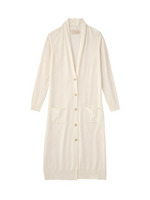 コットンカシミヤロングニットカーディガン/ネイビー系(092)