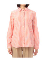 コットンリネンシンプルシャツ/オレンジ系(366)