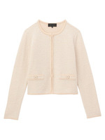 コットン混カーディガンニット/ライトベージュ(451)