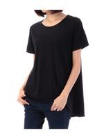 サイドボタンイレギュラーヘムチュニック/ブラック(019)