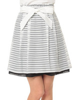 シアーボーダーリバーシブルスカート/サックス