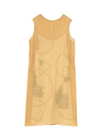 シフォン×個性柄ジャージキャミ ワンピース/ベージュ系(171)