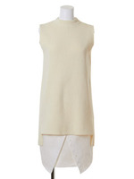 シャツコンビワンピース/WHT