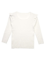 ショルダーフリルリブPO/ライトグレー