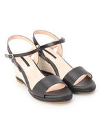 ジュートウェッジソールサンダル/ブラック(019)