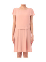 ジョ-ゼットドッキングワンピース/ベージュ系(051)