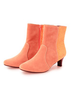 スエード調デザインブーティ/ピンク系(072)