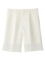 スクエアレースひざ丈パンツ/サックス(090)