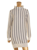 ストライプニットワンピース/アイボリー