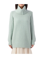 スヌードつきニットプルオーバー/ライトグリーン(021)