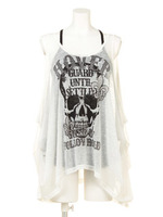 スラブスカルプリントアンサンブル/オフホワイト