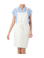 タイト裏毛サロペットスカート/ホワイト(003)