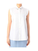 タイプライタービジューシャツ/ホワイト(003)