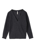 ツイードVネックカットソー/ブラウン系(643)