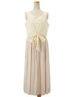 ドッキングロングワンピース/ブルー