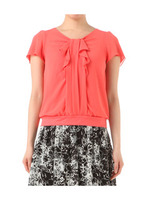 ドレープシフォンプルオーバー/オレンジ系(067)