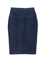 ネップデニムペンシルスカート/ネイビー(093)