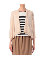 ノーボタンドレープニットカーディガン/ホワイト(003)