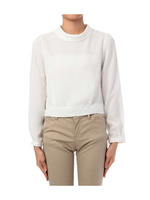 ハイネックブラウス/ホワイト(004)