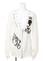 ハトメZIPカーデ/ブラック