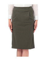 バックスリットタイトスカート/グリーン系(026)