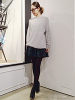 バッファローチェックミニスカート/グリーン