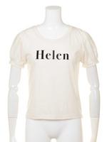 パフスリーブロゴTシャツ/GRN