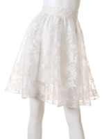 フラワーオパールスカート/WHTxBLK