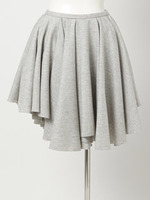 ヘリンボーン　タックアシメスカート/グレー