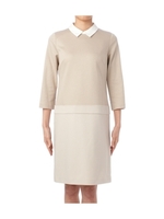 ヘリンボーンドッキングワンピース/ライトベージュ(051)