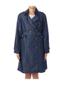 ベルトつきダブルデニムコート/ネイビー(093)