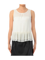 ペプラムフリルタンクトップ/ホワイト(001)