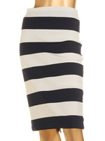 ボーダータイトスカート/ホワイト